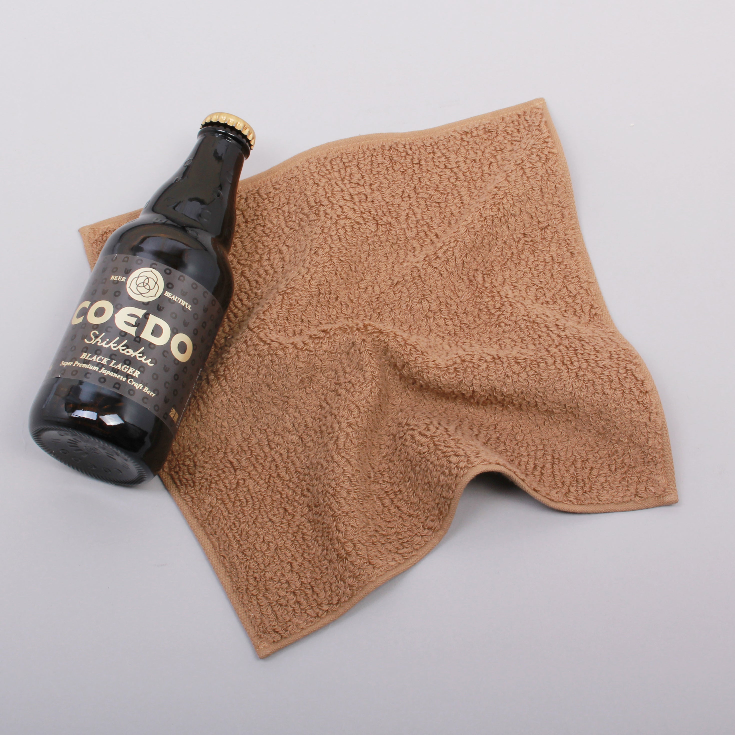 COEDO 漆黒 Shikkoku ビール染めタオルハンカチ 25cm x 25cm 今治タオル