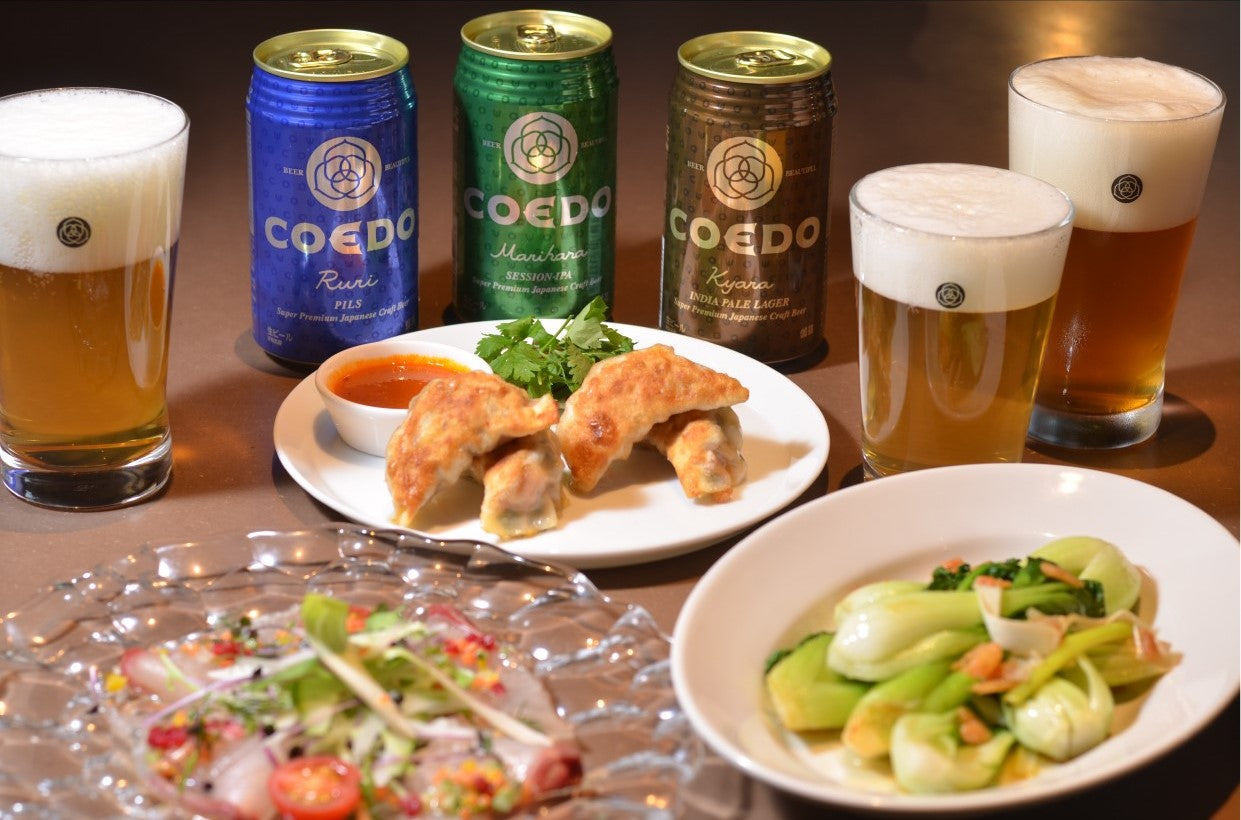 COEDO 缶ビールと料理のペアリング 家族や友人との食卓に最適
